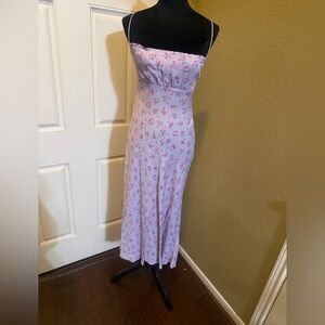 Zara Strapless Lavender Floral Dress